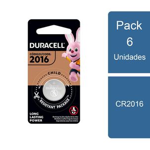 Pack 6 Pilas Tipo Boton Cr2016 Duracell